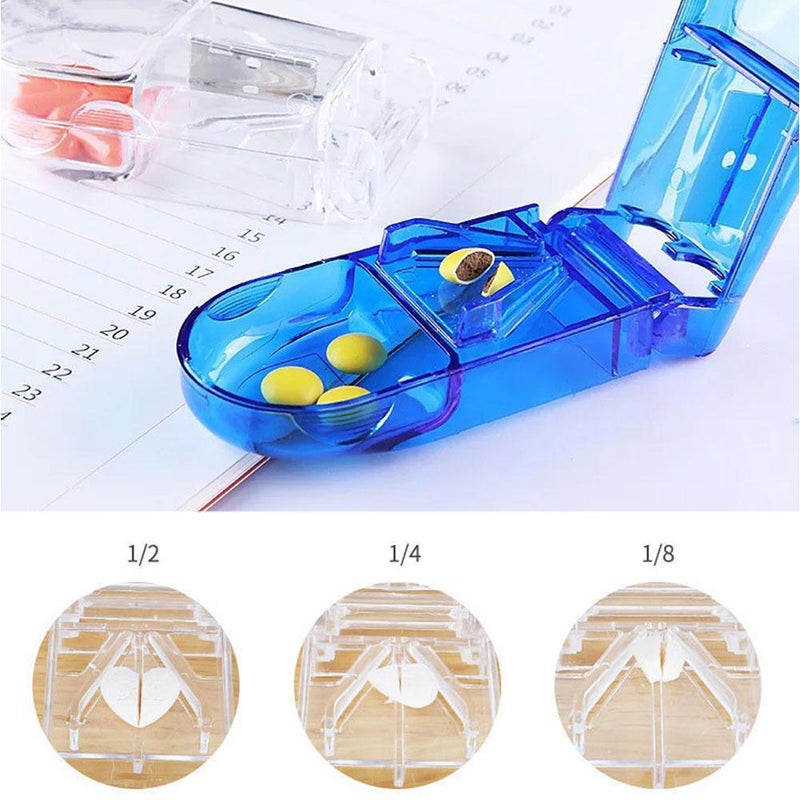 Pill Cutter,Pill Cutter Splitter for Small And Tiny Pills,Portable Travel Multiple Pill Cutters for Small Or Large Pills in Half,Clean And Tidy,Pill Cutter/separator for Cutting Pills,Vitamins - Image 3